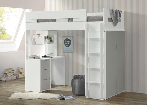 Nerice White & Gray Loft Bed - Premium Loft Bed from ACME East - Just $1070.55! Shop now at Furniture Wholesale Plus  We are the best furniture store in Nashville, Hendersonville, Goodlettsville, Madison, Antioch, Mount Juliet, Lebanon, Gallatin, Springfield, Murfreesboro, Franklin, Brentwood