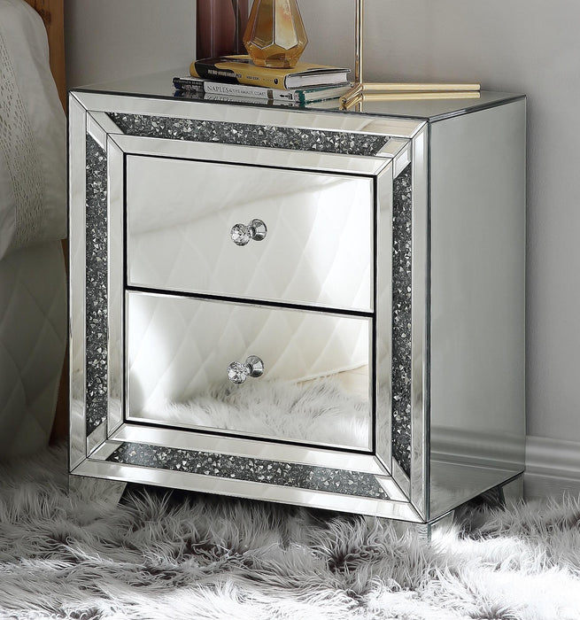 Noralie Mirrored & Faux Diamonds Accent Table - Premium Occasional Table from ACME East - Just $259.35! Shop now at Furniture Wholesale Plus  We are the best furniture store in Nashville, Hendersonville, Goodlettsville, Madison, Antioch, Mount Juliet, Lebanon, Gallatin, Springfield, Murfreesboro, Franklin, Brentwood