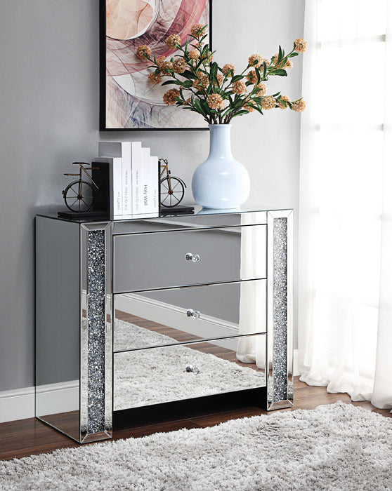 Noralie Mirrored & Faux Diamonds Console Table - Premium Console Table from ACME East - Just $579.15! Shop now at Furniture Wholesale Plus  We are the best furniture store in Nashville, Hendersonville, Goodlettsville, Madison, Antioch, Mount Juliet, Lebanon, Gallatin, Springfield, Murfreesboro, Franklin, Brentwood