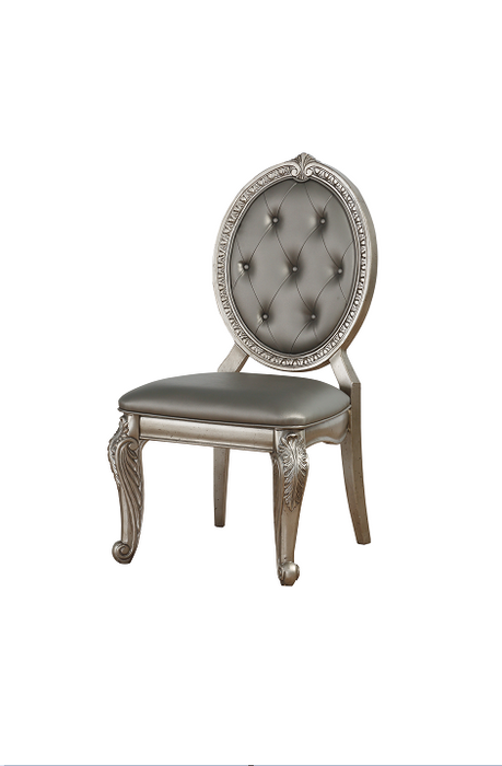 Northville PU & Antique Silver Side Chair - Premium Dining Chair from ACME East - Just $723.45! Shop now at Furniture Wholesale Plus  We are the best furniture store in Nashville, Hendersonville, Goodlettsville, Madison, Antioch, Mount Juliet, Lebanon, Gallatin, Springfield, Murfreesboro, Franklin, Brentwood