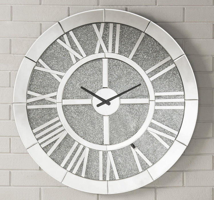 Nowles Mirrored Wall Clock - Premium Wall Clock from ACME East - Just $267.15! Shop now at Furniture Wholesale Plus  We are the best furniture store in Nashville, Hendersonville, Goodlettsville, Madison, Antioch, Mount Juliet, Lebanon, Gallatin, Springfield, Murfreesboro, Franklin, Brentwood