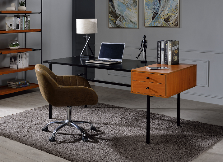 Oaken Honey Oak & Black Desk - Premium Desk from ACME East - Just $501.15! Shop now at Furniture Wholesale Plus  We are the best furniture store in Nashville, Hendersonville, Goodlettsville, Madison, Antioch, Mount Juliet, Lebanon, Gallatin, Springfield, Murfreesboro, Franklin, Brentwood