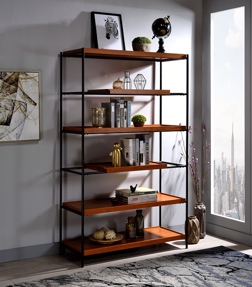 Oaken Honey Oak & Black Bookshelf - Premium Bookcase from ACME East - Just $672.75! Shop now at Furniture Wholesale Plus  We are the best furniture store in Nashville, Hendersonville, Goodlettsville, Madison, Antioch, Mount Juliet, Lebanon, Gallatin, Springfield, Murfreesboro, Franklin, Brentwood