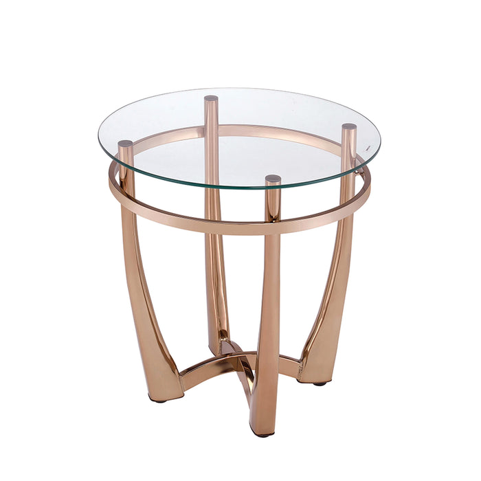 Orlando II Champagne & Clear Glass End Table - Premium End Table from ACME East - Just $234! Shop now at Furniture Wholesale Plus  We are the best furniture store in Nashville, Hendersonville, Goodlettsville, Madison, Antioch, Mount Juliet, Lebanon, Gallatin, Springfield, Murfreesboro, Franklin, Brentwood