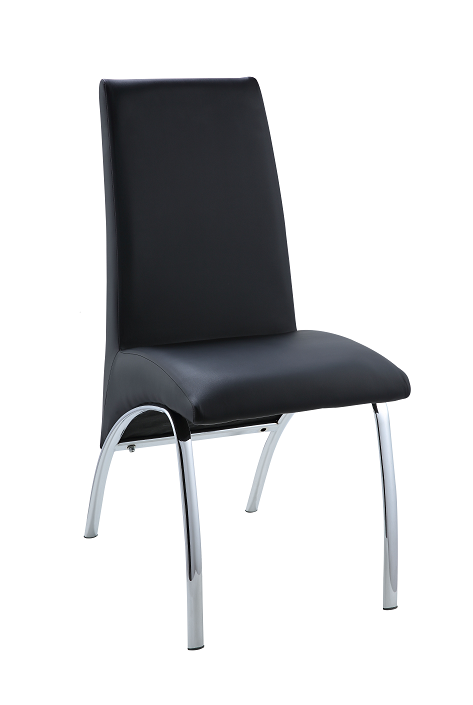 Pervis Black PU & Chrome Side Chair - Premium Dining Chair from ACME East - Just $427.05! Shop now at Furniture Wholesale Plus  We are the best furniture store in Nashville, Hendersonville, Goodlettsville, Madison, Antioch, Mount Juliet, Lebanon, Gallatin, Springfield, Murfreesboro, Franklin, Brentwood