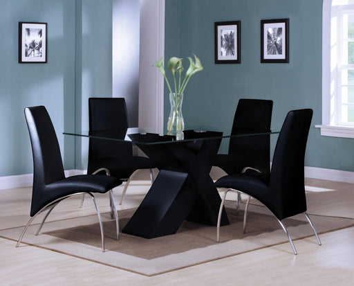 Pervis Black & Clear Glass Dining Table - Premium Dining Table from ACME East - Just $696.15! Shop now at Furniture Wholesale Plus  We are the best furniture store in Nashville, Hendersonville, Goodlettsville, Madison, Antioch, Mount Juliet, Lebanon, Gallatin, Springfield, Murfreesboro, Franklin, Brentwood