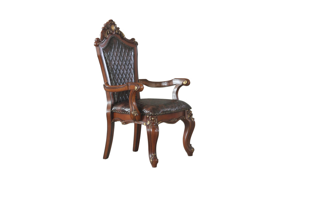 Picardy Cherry Oak & PU Arm Chair - Premium Dining Chair from ACME East - Just $1365! Shop now at Furniture Wholesale Plus  We are the best furniture store in Nashville, Hendersonville, Goodlettsville, Madison, Antioch, Mount Juliet, Lebanon, Gallatin, Springfield, Murfreesboro, Franklin, Brentwood