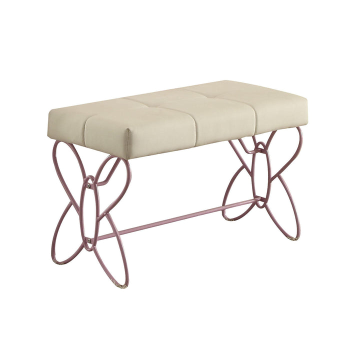 Priya II White & Light Purple Bench - Premium Bench from ACME East - Just $142.35! Shop now at Furniture Wholesale Plus  We are the best furniture store in Nashville, Hendersonville, Goodlettsville, Madison, Antioch, Mount Juliet, Lebanon, Gallatin, Springfield, Murfreesboro, Franklin, Brentwood