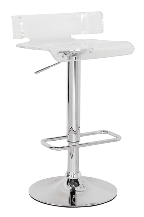 Rania Clear & Chrome Adjustable Stool (1Pc) - Premium Barstool from ACME East - Just $185.25! Shop now at Furniture Wholesale Plus  We are the best furniture store in Nashville, Hendersonville, Goodlettsville, Madison, Antioch, Mount Juliet, Lebanon, Gallatin, Springfield, Murfreesboro, Franklin, Brentwood