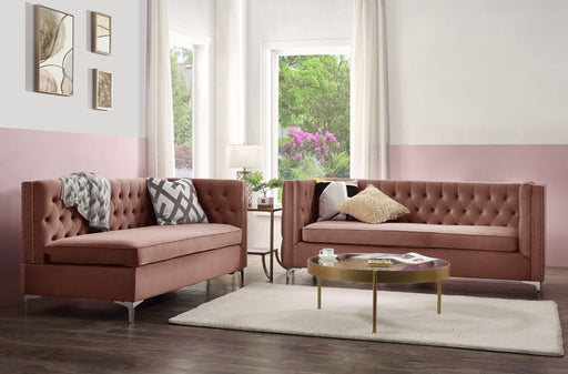 Rhett Dusty Pink Velvet Sectional Sofa - Premium Sectional from ACME East - Just $1499.55! Shop now at Furniture Wholesale Plus  We are the best furniture store in Nashville, Hendersonville, Goodlettsville, Madison, Antioch, Mount Juliet, Lebanon, Gallatin, Springfield, Murfreesboro, Franklin, Brentwood