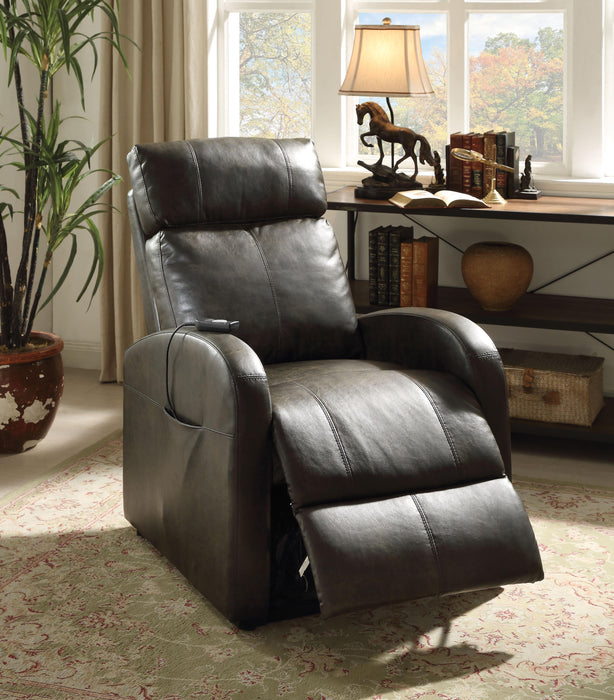 Ricardo Dark Gray PU Recliner w/Power Lift - Premium Recliner from ACME East - Just $739.05! Shop now at Furniture Wholesale Plus  We are the best furniture store in Nashville, Hendersonville, Goodlettsville, Madison, Antioch, Mount Juliet, Lebanon, Gallatin, Springfield, Murfreesboro, Franklin, Brentwood