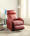 Ricardo Red PU Recliner w/Power Lift - Premium Recliner from ACME East - Just $739.05! Shop now at Furniture Wholesale Plus  We are the best furniture store in Nashville, Hendersonville, Goodlettsville, Madison, Antioch, Mount Juliet, Lebanon, Gallatin, Springfield, Murfreesboro, Franklin, Brentwood