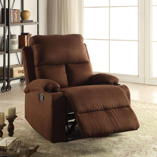 Rosia Chocolate Microfiber Recliner (Motion) - Premium Recliner from ACME East - Just $407.55! Shop now at Furniture Wholesale Plus  We are the best furniture store in Nashville, Hendersonville, Goodlettsville, Madison, Antioch, Mount Juliet, Lebanon, Gallatin, Springfield, Murfreesboro, Franklin, Brentwood