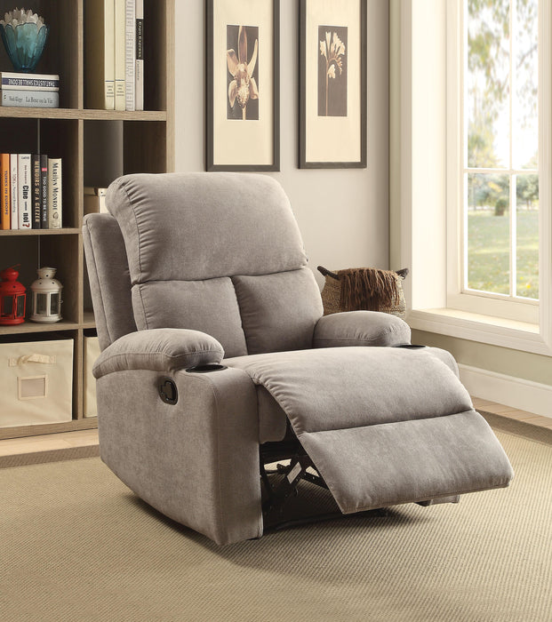 Rosia Gray Velvet Recliner (Motion) - Premium Recliner from ACME East - Just $407.55! Shop now at Furniture Wholesale Plus  We are the best furniture store in Nashville, Hendersonville, Goodlettsville, Madison, Antioch, Mount Juliet, Lebanon, Gallatin, Springfield, Murfreesboro, Franklin, Brentwood