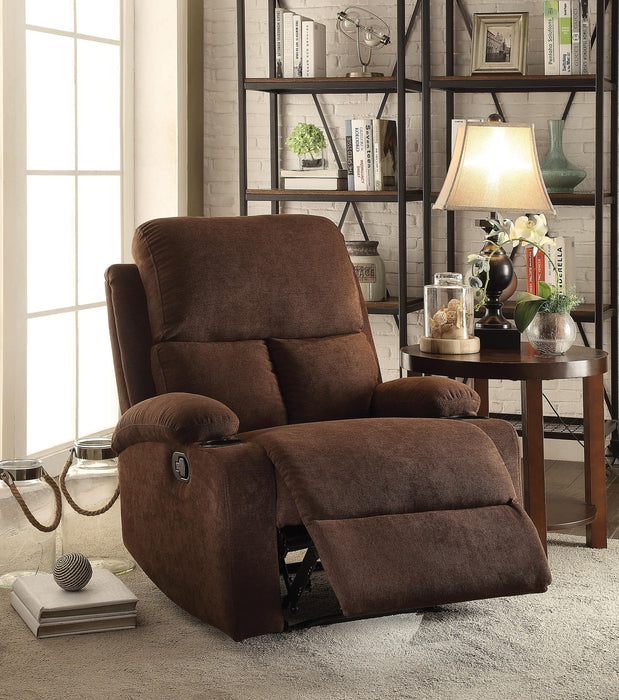 Rosia Chocolate Velvet Recliner (Motion) - Premium Recliner from ACME East - Just $407.55! Shop now at Furniture Wholesale Plus  We are the best furniture store in Nashville, Hendersonville, Goodlettsville, Madison, Antioch, Mount Juliet, Lebanon, Gallatin, Springfield, Murfreesboro, Franklin, Brentwood