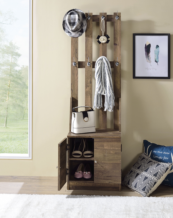 Sanuye Weathered Oak Hall Tree - Premium Coat Rack from ACME East - Just $177.45! Shop now at Furniture Wholesale Plus  We are the best furniture store in Nashville, Hendersonville, Goodlettsville, Madison, Antioch, Mount Juliet, Lebanon, Gallatin, Springfield, Murfreesboro, Franklin, Brentwood