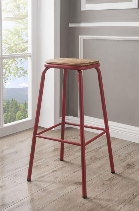 Scarus Natural & Red Bar Stool - Premium Barstool from ACME East - Just $302.25! Shop now at Furniture Wholesale Plus  We are the best furniture store in Nashville, Hendersonville, Goodlettsville, Madison, Antioch, Mount Juliet, Lebanon, Gallatin, Springfield, Murfreesboro, Franklin, Brentwood