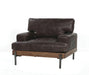 Silchester Oak & Distress Chocolate Top Grain Leather Chair - Premium Chair from ACME East - Just $2340! Shop now at Furniture Wholesale Plus  We are the best furniture store in Nashville, Hendersonville, Goodlettsville, Madison, Antioch, Mount Juliet, Lebanon, Gallatin, Springfield, Murfreesboro, Franklin, Brentwood