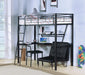 Senon Silver & Black Loft Bed & Desk - Premium Loft Bed from ACME East - Just $625.95! Shop now at Furniture Wholesale Plus  We are the best furniture store in Nashville, Hendersonville, Goodlettsville, Madison, Antioch, Mount Juliet, Lebanon, Gallatin, Springfield, Murfreesboro, Franklin, Brentwood