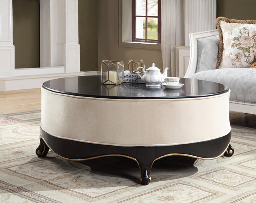 Sheridan Cream Fabric & Black Cocktail Table - Premium Cocktail Table from ACME East - Just $934.05! Shop now at Furniture Wholesale Plus  We are the best furniture store in Nashville, Hendersonville, Goodlettsville, Madison, Antioch, Mount Juliet, Lebanon, Gallatin, Springfield, Murfreesboro, Franklin, Brentwood