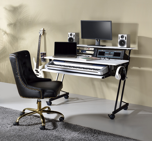 Suitor White & Black Computer Desk - Premium Desk from ACME East - Just $378.30! Shop now at Furniture Wholesale Plus  We are the best furniture store in Nashville, Hendersonville, Goodlettsville, Madison, Antioch, Mount Juliet, Lebanon, Gallatin, Springfield, Murfreesboro, Franklin, Brentwood