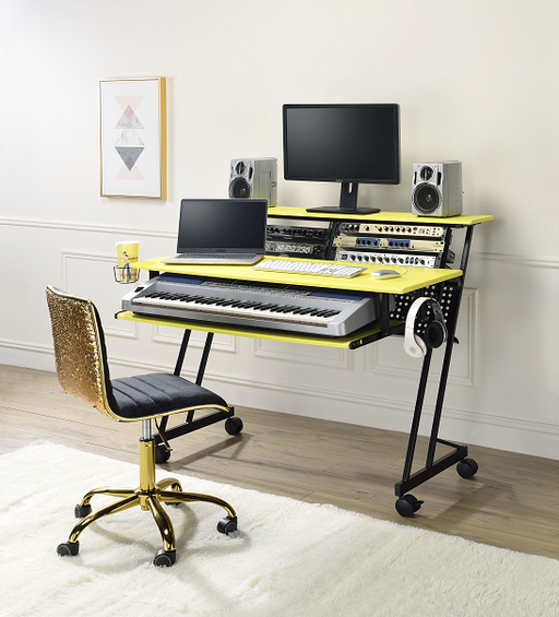 Suitor Yellow & Black Computer Desk - Premium Desk from ACME East - Just $378.30! Shop now at Furniture Wholesale Plus  We are the best furniture store in Nashville, Hendersonville, Goodlettsville, Madison, Antioch, Mount Juliet, Lebanon, Gallatin, Springfield, Murfreesboro, Franklin, Brentwood