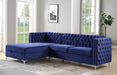 Sullivan Navy Blue Velvet Sectional Sofa - Premium Sectional from ACME East - Just $1220.70! Shop now at Furniture Wholesale Plus  We are the best furniture store in Nashville, Hendersonville, Goodlettsville, Madison, Antioch, Mount Juliet, Lebanon, Gallatin, Springfield, Murfreesboro, Franklin, Brentwood