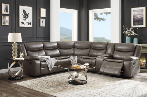 Tavin Taupe Leather-Aire Match Sectional Sofa (Motion) - Premium Sectional from ACME East - Just $3071.25! Shop now at Furniture Wholesale Plus  We are the best furniture store in Nashville, Hendersonville, Goodlettsville, Madison, Antioch, Mount Juliet, Lebanon, Gallatin, Springfield, Murfreesboro, Franklin, Brentwood