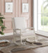 Tristin Cream Fabric & White Rocking Chair - Premium Chair from ACME East - Just $551.85! Shop now at Furniture Wholesale Plus  We are the best furniture store in Nashville, Hendersonville, Goodlettsville, Madison, Antioch, Mount Juliet, Lebanon, Gallatin, Springfield, Murfreesboro, Franklin, Brentwood