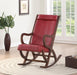 Triton Burgundy PU & Walnut Rocking Chair - Premium Chair from ACME East - Just $434.85! Shop now at Furniture Wholesale Plus  We are the best furniture store in Nashville, Hendersonville, Goodlettsville, Madison, Antioch, Mount Juliet, Lebanon, Gallatin, Springfield, Murfreesboro, Franklin, Brentwood