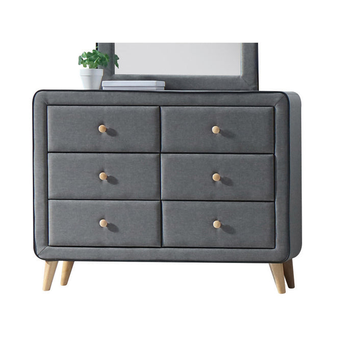 Valda Light Gray Fabric Dresser - Premium Dresser from ACME East - Just $481.65! Shop now at Furniture Wholesale Plus  We are the best furniture store in Nashville, Hendersonville, Goodlettsville, Madison, Antioch, Mount Juliet, Lebanon, Gallatin, Springfield, Murfreesboro, Franklin, Brentwood