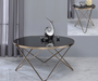 Valora Champagne & Black Glass Coffee Table - Premium Coffee Table from ACME East - Just $202.80! Shop now at Furniture Wholesale Plus  We are the best furniture store in Nashville, Hendersonville, Goodlettsville, Madison, Antioch, Mount Juliet, Lebanon, Gallatin, Springfield, Murfreesboro, Franklin, Brentwood