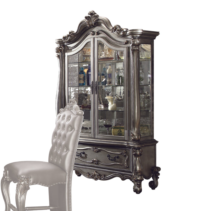 Versailles Antique Platinum Curio Cabinet - Premium Curio from ACME East - Just $3956.55! Shop now at Furniture Wholesale Plus  We are the best furniture store in Nashville, Hendersonville, Goodlettsville, Madison, Antioch, Mount Juliet, Lebanon, Gallatin, Springfield, Murfreesboro, Franklin, Brentwood