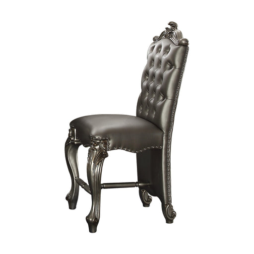 Versailles Silver PU & Antique Platinum Counter Height Chair - Premium Dining Chair from ACME East - Just $1179.75! Shop now at Furniture Wholesale Plus  We are the best furniture store in Nashville, Hendersonville, Goodlettsville, Madison, Antioch, Mount Juliet, Lebanon, Gallatin, Springfield, Murfreesboro, Franklin, Brentwood