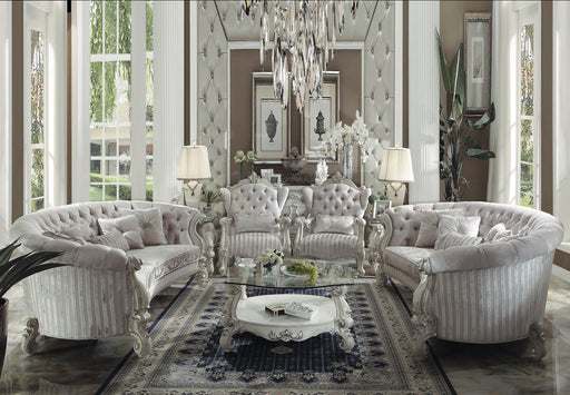 Versailles Ivory Velvet & Bone White Sofa w/5 Pillows - Premium Sofa from ACME East - Just $4516.20! Shop now at Furniture Wholesale Plus  We are the best furniture store in Nashville, Hendersonville, Goodlettsville, Madison, Antioch, Mount Juliet, Lebanon, Gallatin, Springfield, Murfreesboro, Franklin, Brentwood