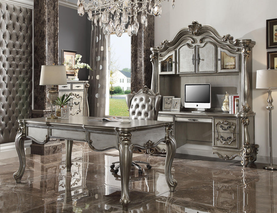 Versailles Antique Platinum Computer Desk & Hutch - Premium Desk from ACME East - Just $4297.80! Shop now at Furniture Wholesale Plus  We are the best furniture store in Nashville, Hendersonville, Goodlettsville, Madison, Antioch, Mount Juliet, Lebanon, Gallatin, Springfield, Murfreesboro, Franklin, Brentwood