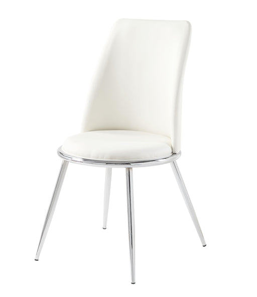 Weizor White PU & Chrome Side Chair - Premium Dining Chair from ACME East - Just $341.25! Shop now at Furniture Wholesale Plus  We are the best furniture store in Nashville, Hendersonville, Goodlettsville, Madison, Antioch, Mount Juliet, Lebanon, Gallatin, Springfield, Murfreesboro, Franklin, Brentwood