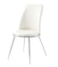 Weizor White PU & Chrome Side Chair - Premium Dining Chair from ACME East - Just $341.25! Shop now at Furniture Wholesale Plus  We are the best furniture store in Nashville, Hendersonville, Goodlettsville, Madison, Antioch, Mount Juliet, Lebanon, Gallatin, Springfield, Murfreesboro, Franklin, Brentwood