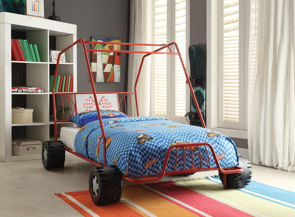 Xander Red Go Kart Twin Bed - Premium Bed from ACME East - Just $395.85! Shop now at Furniture Wholesale Plus  We are the best furniture store in Nashville, Hendersonville, Goodlettsville, Madison, Antioch, Mount Juliet, Lebanon, Gallatin, Springfield, Murfreesboro, Franklin, Brentwood