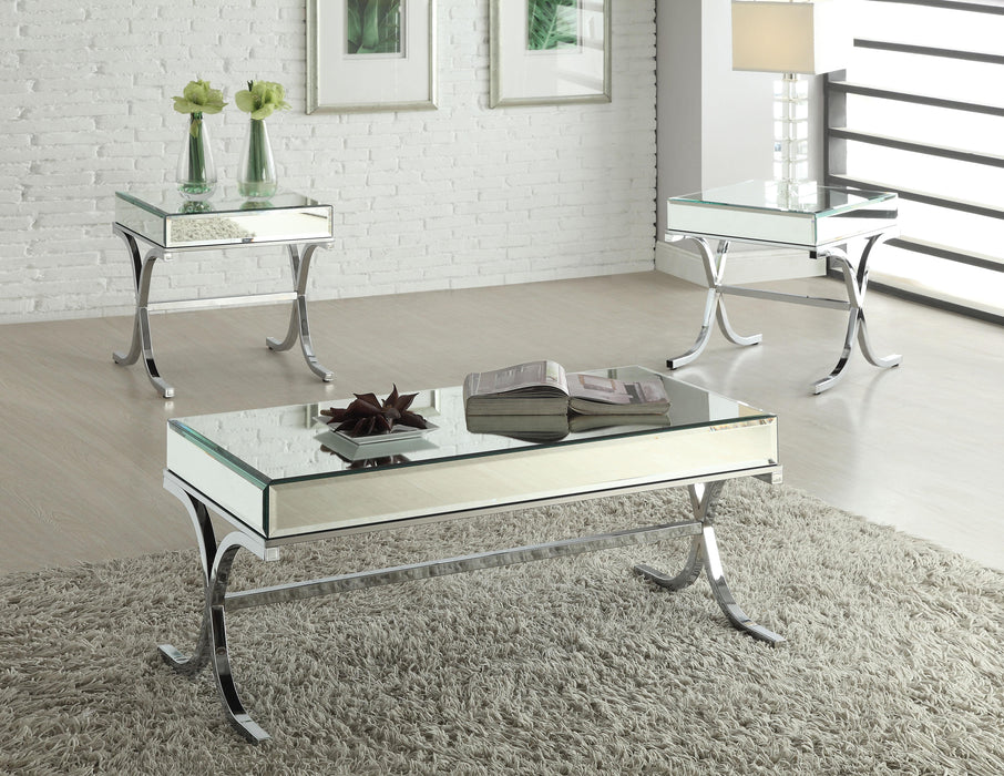 Yuri Mirrored Top & Chrome Coffee Table - Premium Coffee Table from ACME East - Just $370.50! Shop now at Furniture Wholesale Plus  We are the best furniture store in Nashville, Hendersonville, Goodlettsville, Madison, Antioch, Mount Juliet, Lebanon, Gallatin, Springfield, Murfreesboro, Franklin, Brentwood