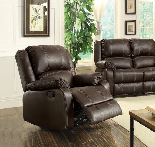 Zuriel Brown PU Rocker Recliner (Motion) - Premium Recliner from ACME East - Just $462.15! Shop now at Furniture Wholesale Plus  We are the best furniture store in Nashville, Hendersonville, Goodlettsville, Madison, Antioch, Mount Juliet, Lebanon, Gallatin, Springfield, Murfreesboro, Franklin, Brentwood