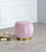 Zinnia Pink Carnation Velvet & Gold Ottoman - Premium Ottoman from ACME East - Just $154.05! Shop now at Furniture Wholesale Plus  We are the best furniture store in Nashville, Hendersonville, Goodlettsville, Madison, Antioch, Mount Juliet, Lebanon, Gallatin, Springfield, Murfreesboro, Franklin, Brentwood