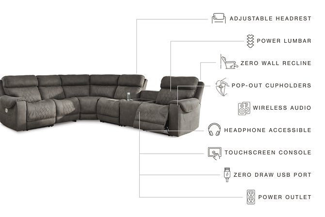 Hoopster 6-Piece Power Reclining Sectional - Premium Sectional from Ashley Furniture - Just $2945.76! Shop now at Furniture Wholesale Plus  We are the best furniture store in Nashville, Hendersonville, Goodlettsville, Madison, Antioch, Mount Juliet, Lebanon, Gallatin, Springfield, Murfreesboro, Franklin, Brentwood