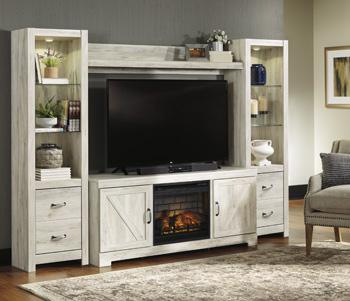 Bellaby 4-Piece Entertainment Center with Electric Fireplace - Premium Entertainment Center from Ashley Furniture - Just $727.62! Shop now at Furniture Wholesale Plus  We are the best furniture store in Nashville, Hendersonville, Goodlettsville, Madison, Antioch, Mount Juliet, Lebanon, Gallatin, Springfield, Murfreesboro, Franklin, Brentwood