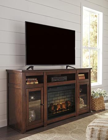 Harpan 72" TV Stand with Electric Fireplace - Premium TV Stand from Ashley Furniture - Just $1098.06! Shop now at Furniture Wholesale Plus  We are the best furniture store in Nashville, Hendersonville, Goodlettsville, Madison, Antioch, Mount Juliet, Lebanon, Gallatin, Springfield, Murfreesboro, Franklin, Brentwood