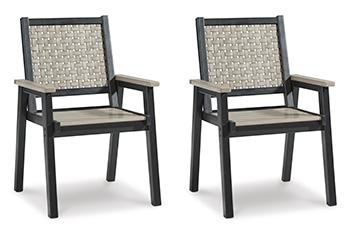 Mount Valley Arm Chair (set Of 2) - Premium Outdoor Dining Chair from Ashley Furniture - Just $476.64! Shop now at Furniture Wholesale Plus  We are the best furniture store in Nashville, Hendersonville, Goodlettsville, Madison, Antioch, Mount Juliet, Lebanon, Gallatin, Springfield, Murfreesboro, Franklin, Brentwood