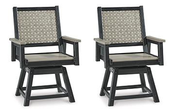 Mount Valley Swivel Chair (Set of 2) - Premium Outdoor Dining Chair from Ashley Furniture - Just $726.02! Shop now at Furniture Wholesale Plus  We are the best furniture store in Nashville, Hendersonville, Goodlettsville, Madison, Antioch, Mount Juliet, Lebanon, Gallatin, Springfield, Murfreesboro, Franklin, Brentwood