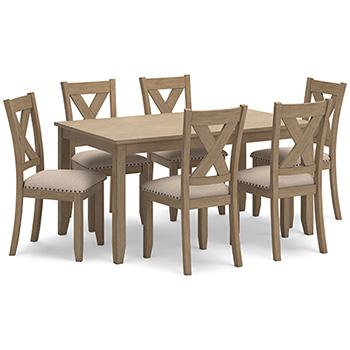 Sanbriar Dining Table and Chairs (Set of 7) - Premium Dining Table from Ashley Furniture - Just $663.66! Shop now at Furniture Wholesale Plus  We are the best furniture store in Nashville, Hendersonville, Goodlettsville, Madison, Antioch, Mount Juliet, Lebanon, Gallatin, Springfield, Murfreesboro, Franklin, Brentwood