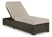 Coastline Bay Outdoor Chaise Lounge with Cushion - Premium Outdoor Seating from Ashley Furniture - Just $575.99! Shop now at Furniture Wholesale Plus  We are the best furniture store in Nashville, Hendersonville, Goodlettsville, Madison, Antioch, Mount Juliet, Lebanon, Gallatin, Springfield, Murfreesboro, Franklin, Brentwood