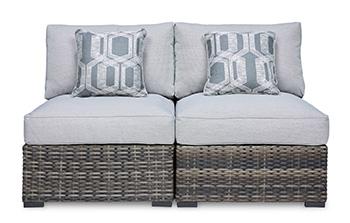 Harbor Court Armless Chair with Cushion (Set of 2) - Premium Outdoor Seating from Ashley Furniture - Just $314.71! Shop now at Furniture Wholesale Plus  We are the best furniture store in Nashville, Hendersonville, Goodlettsville, Madison, Antioch, Mount Juliet, Lebanon, Gallatin, Springfield, Murfreesboro, Franklin, Brentwood